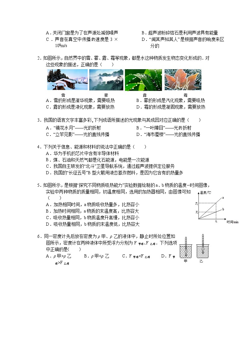 2022-2023学年湖南省长沙市九年级下册物理期中专项突破模拟试卷（含解析）02