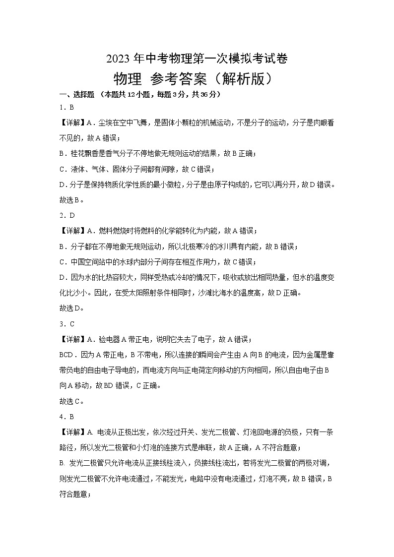 物理（湖北卷）（全解全析）第1页