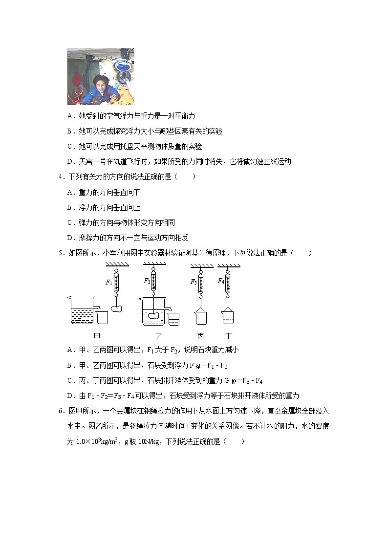 第九单元 浮力（基础卷）——2022-2023学年八年级下学期物理单元卷（沪科版）（原卷版+解析版）02