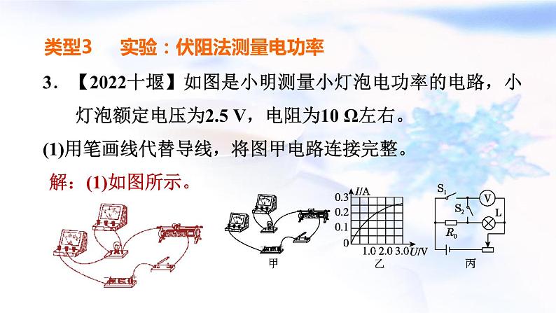 中考物理复习第30课时测量电功率科学探究电流的热效应习题课件第6页