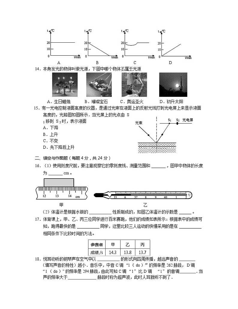 2022-2023学年湖南省常德市八年级上册物理期中专项突破模拟试卷（含解析）03