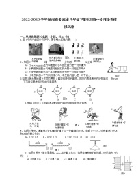 2022-2023学年湖南省娄底市八年级下册物理期中专项提升模拟试卷（含解析）