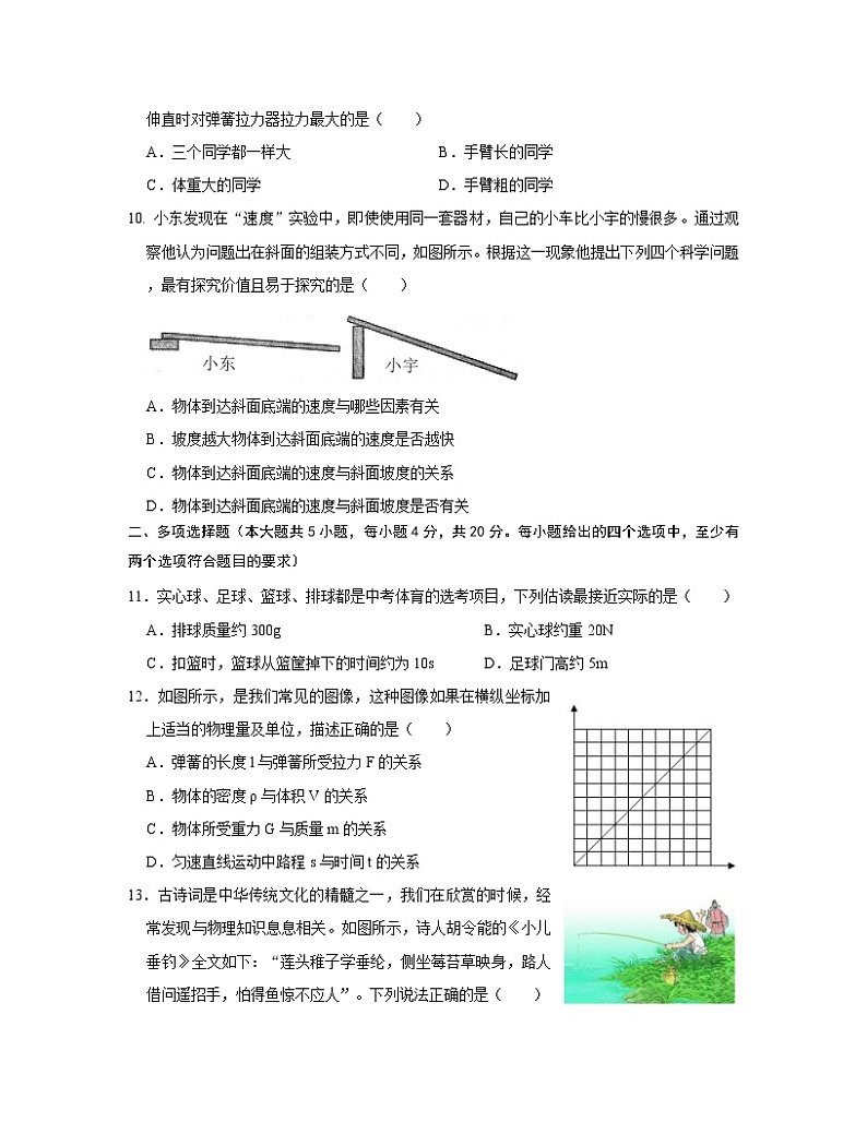 2022-2023学年山东省济南市八年级下册物理期末专项突破模拟试卷（含解析）第3页
