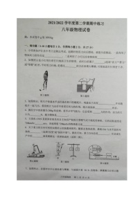 安徽省合肥市庐江县2021-2022学年八年级下学期期中考试物理试题