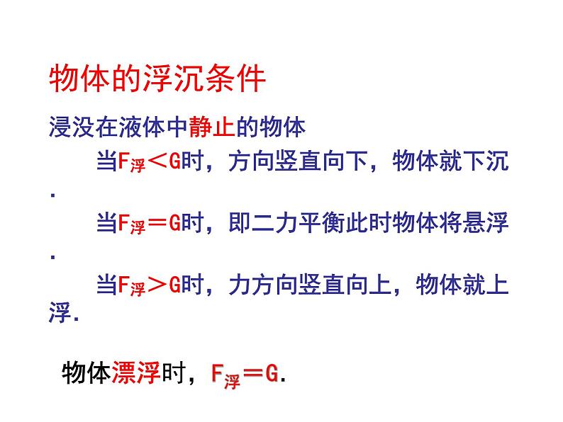 人教版八年级物理下册--10.3物体的浮沉条件及应用（课件3）第5页