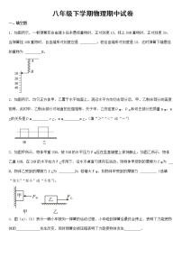 安徽省安庆市2023年八年级下学期物理期中试卷【含答案】