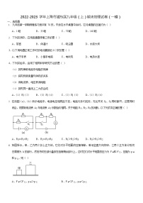 2023年上海市浦东区九年级上学期期末物理中考一模试卷含答案