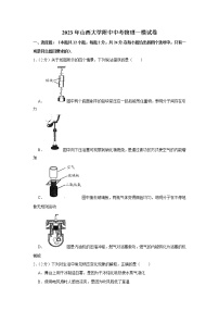 2023年山西大学附中中考物理一模试题（含答案）