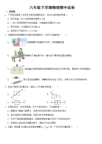 广东省深圳市2023年八年级下学期物理期中试卷【含答案】