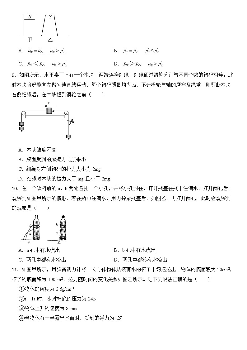 辽宁省大连市2023年八年级下学期物理期中试卷【含答案】第2页