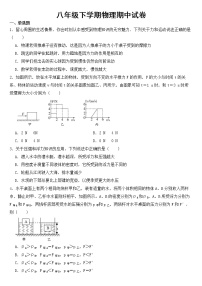 山东省烟台市2023年八年级下学期物理期中试卷【含答案】