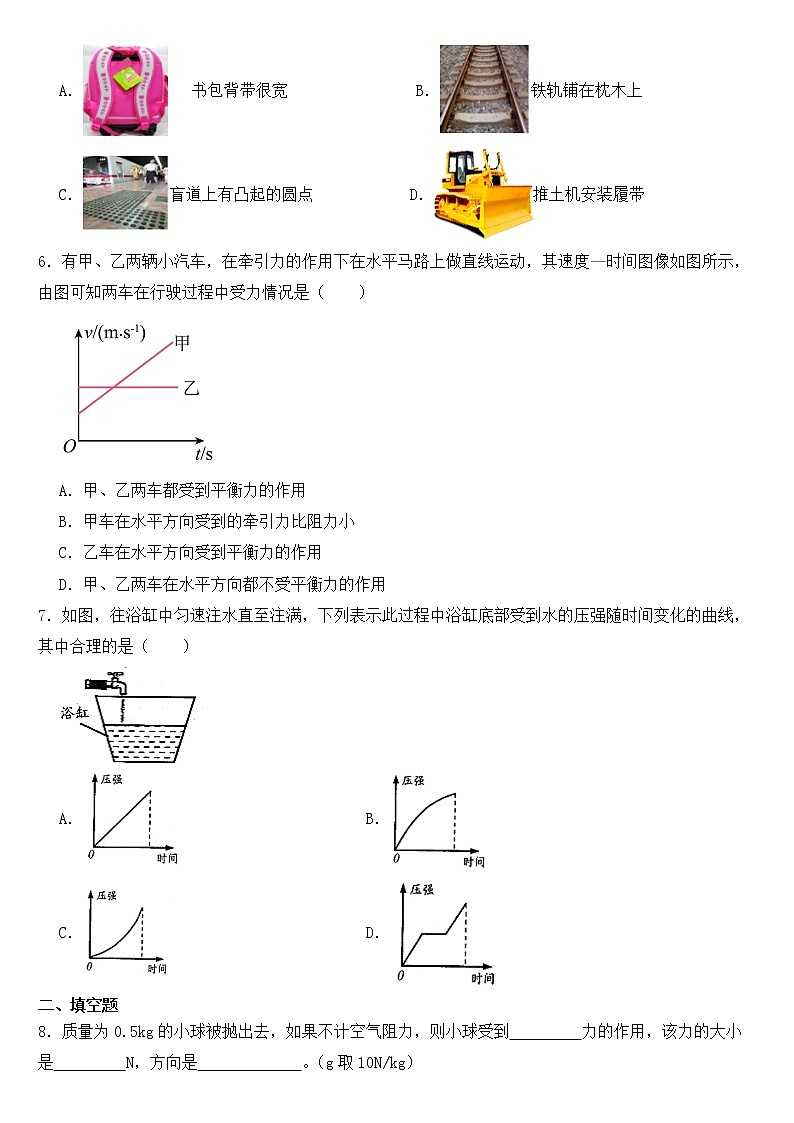 广东省湛江市2023年八年级下学期物理期中考试试卷【含答案】第2页