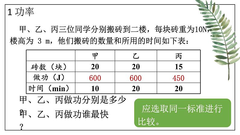 11.2 功率  课件  人教版物理八年级下册ppt06