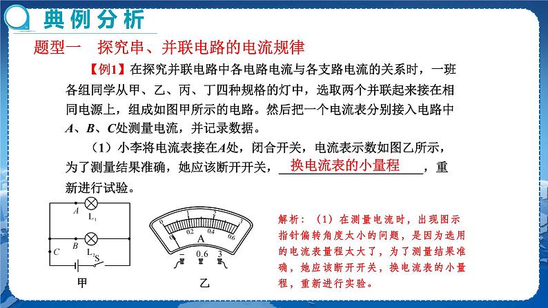 沪科版物理九年级上第十四章第四节科学探究：串联和并联电路的电流 PPT课件+教学详案04