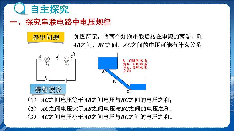 教科版物理九年级上  第四章 探究电流 2.电压：电流产生的原因 第2课时实验：探究串、并联电路中的电压规律  教学课件04