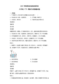 2021年陕西省安康市紫阳县八年级（下）期末考试物理试题