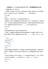 【中考模拟】2023年安徽省合肥市瑶海区第三十八中学中考一模预测物理作业试题（含解析）