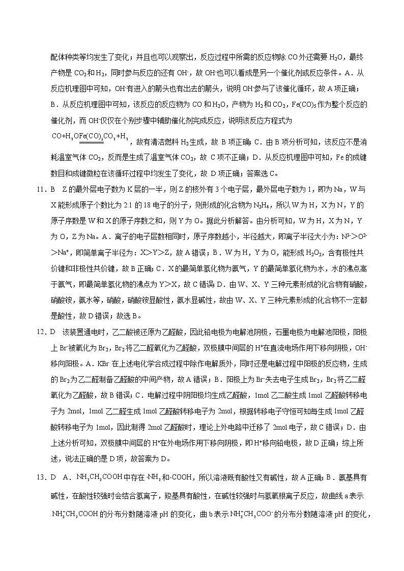 重组卷01-冲刺高考化学真题重组卷（云南、安徽、黑龙江、山西、吉林五省通用）02
