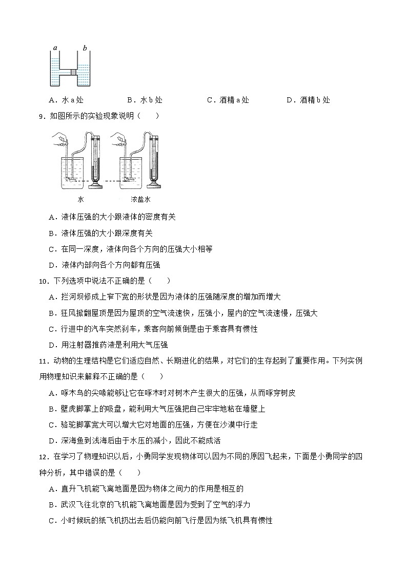 2023年中考物理二轮专题复习：压强、浮力第3页