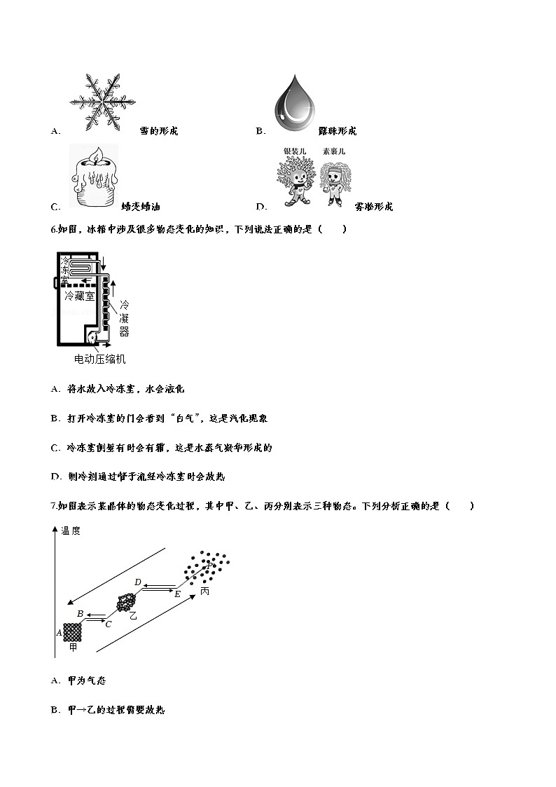 2023年中考物理复习专题训练物态变化第2页