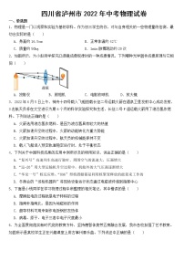 四川省泸州市2022年中考物理试卷【附参考答案】