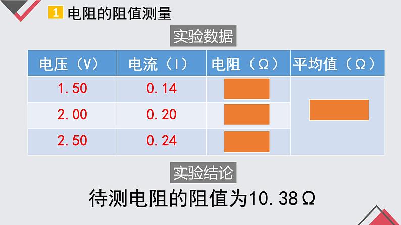 17.3 电阻的测量  课件  人教版物理九年级全册ppt08