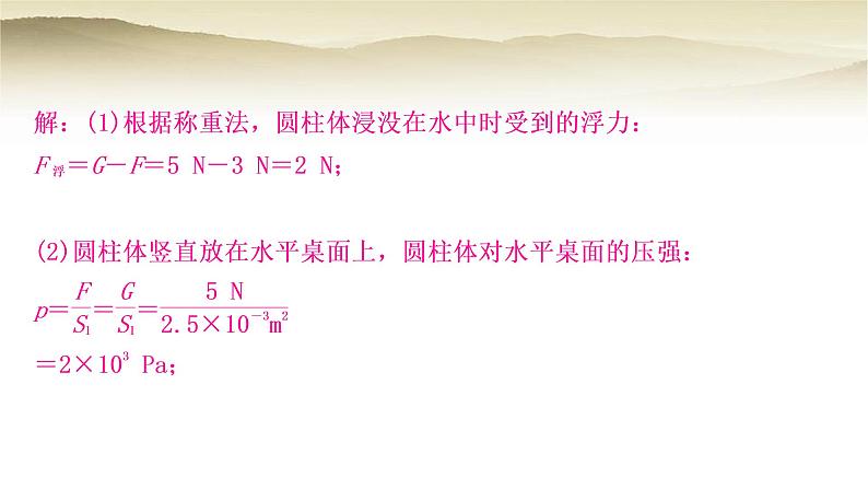 人教版中考物理复习题型五密度、压强、浮力综合计算作业课件第4页