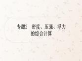 人教版中考物理复习专题2密度、压强、浮力的综合计算作业课件