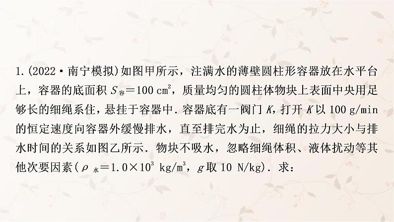 人教版中考物理复习专题2密度、压强、浮力的综合计算作业课件02