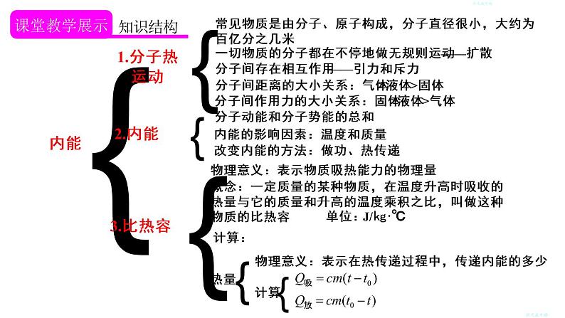 人教版九年级物理上册课件 第十三章 章末复习03