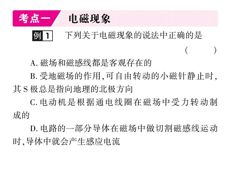初中物理中考复习 中考物理 第二十一讲 电与磁课件PPT第2页