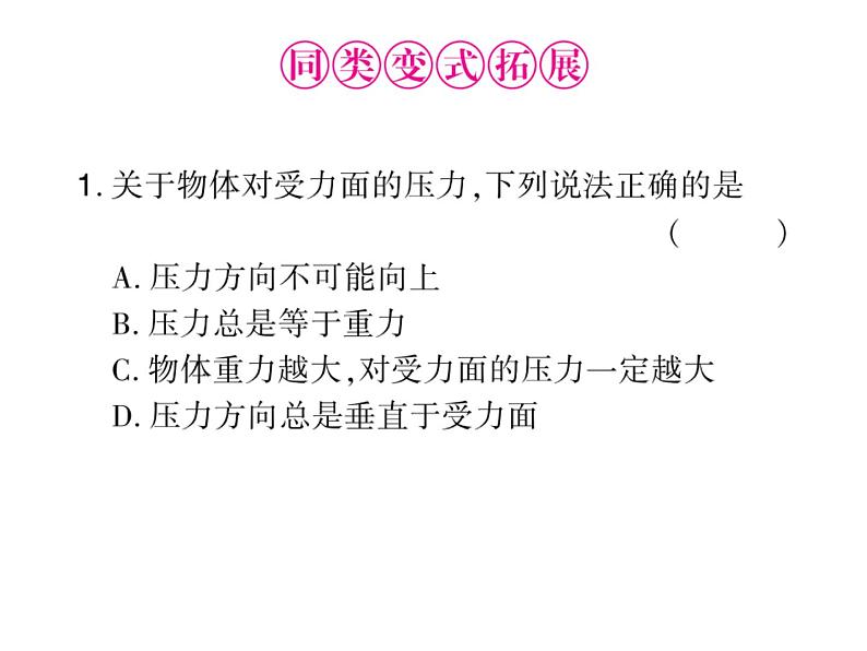 初中物理中考复习 中考物理 第九讲压强 课时一课件PPT第3页