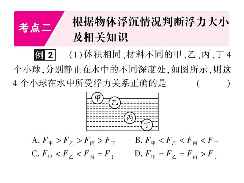 初中物理中考复习 中考物理 第十一讲浮力及其应用 课时二课件PPT第5页