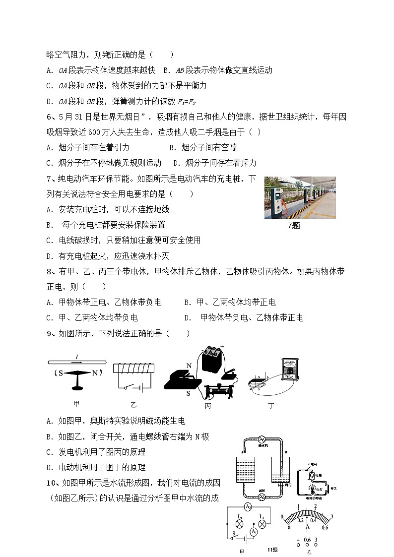 2023年四川省内江市威远县凤翔中学中考第一次模拟物理试题（含答案）第2页
