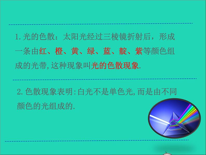 2022—2023学年度八年级物理上册第5章光现象第5节物体的颜色教学课件新版北师大版第4页