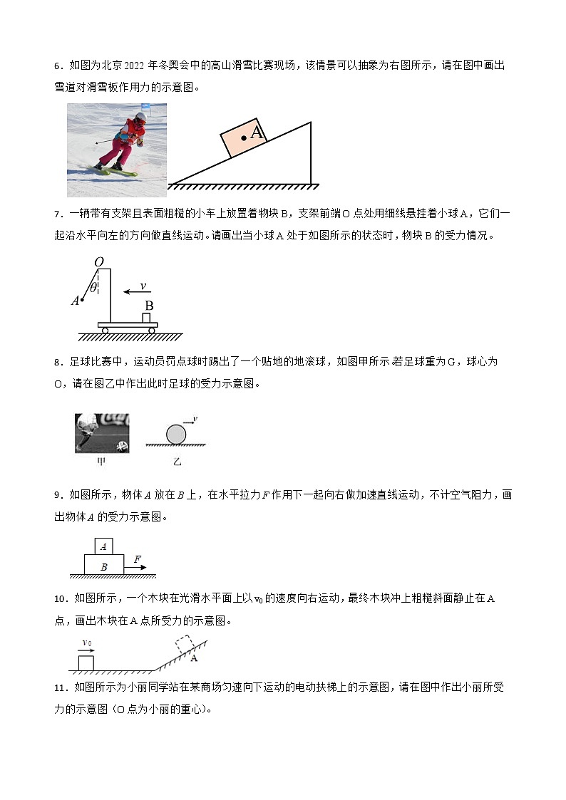 人教版中考物理二轮复习专题专练——力学画图题（15）附解析02