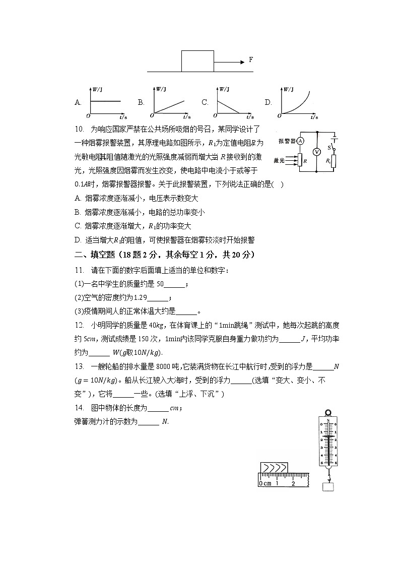2023年江苏省徐州市东苑中学中考物理第一次学情调研试卷03