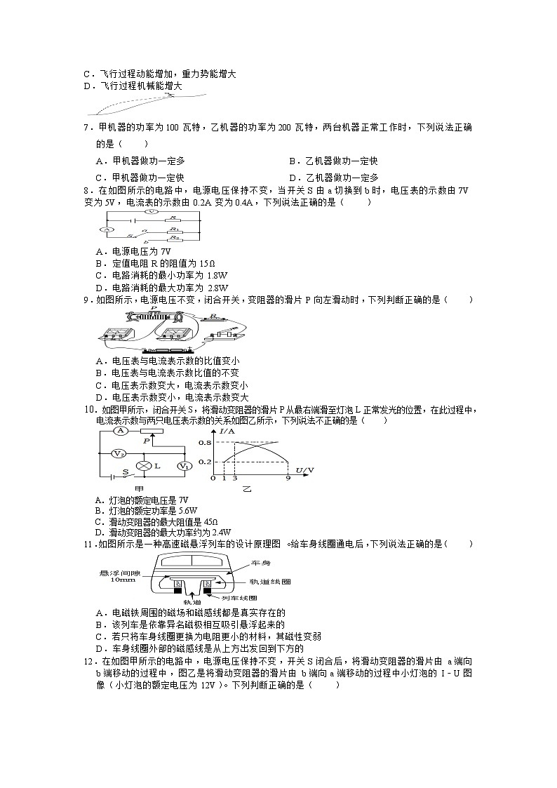 2023年黑龙江省肇东市第七中学中考一模物理试卷02