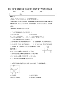 2023年广东省揭阳市普宁市红领巾实验学校中考物理二模试卷（含答案）