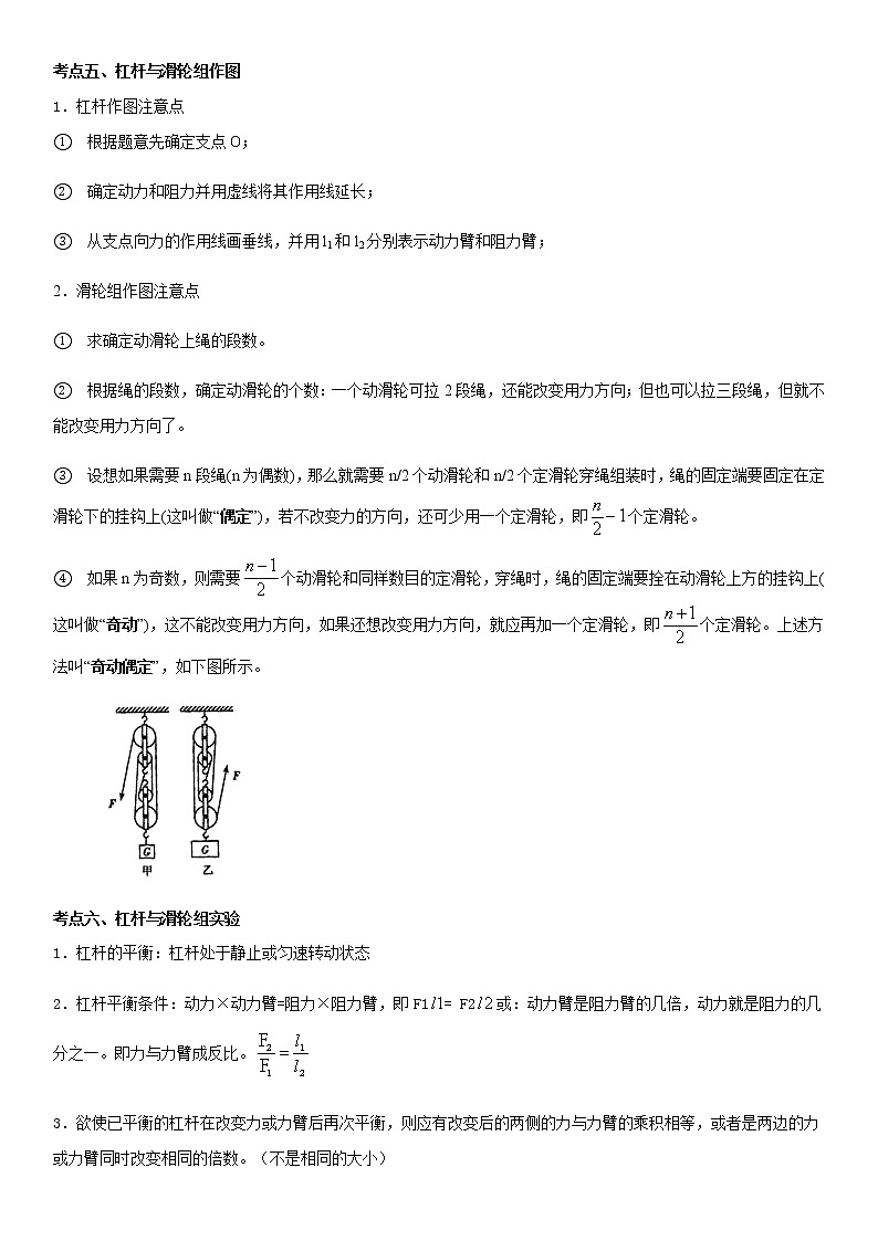 重难点12  简单机械-2023年中考物理【热点·重点·难点】专练（江苏专用）02
