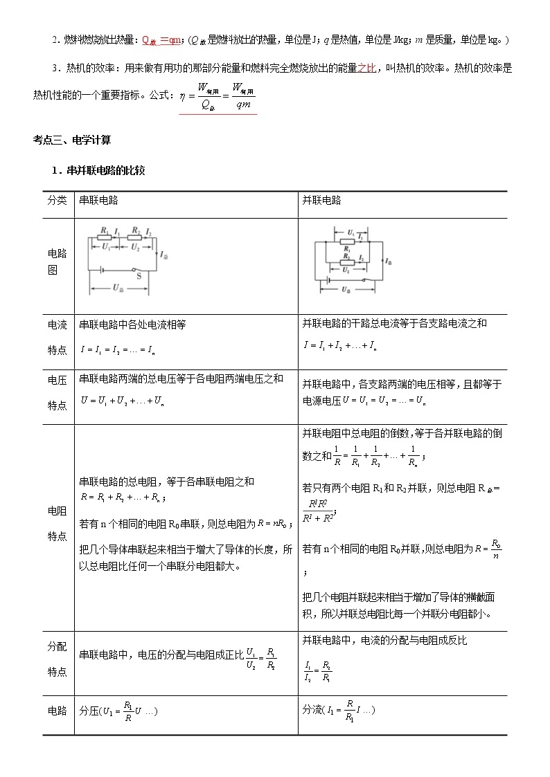 重难点26  简单机械、机械能与内能、电学及综合计算-2023年中考【热点·重点·难点】专练（江苏专用）02