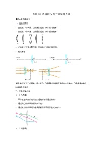 专题08 透镜辨析与三条特殊光线-2023年中考物理二轮复习核心考点精讲与精练（全国通用）