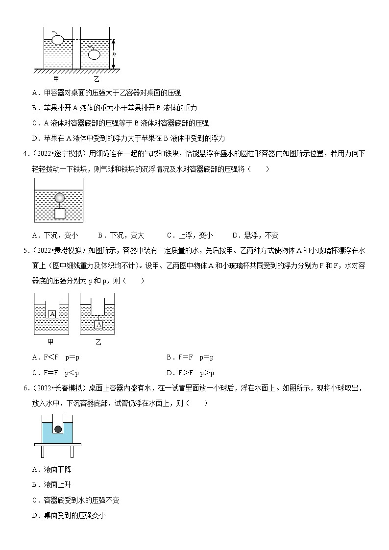 专题21 压强与浮力综合（原卷版）-2023年中考物理二轮复习核心考点精讲与精练（全国通用）第2页