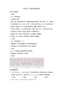 专题03 声音特性的辨析-2023年中考物理二轮复习核心考点精讲与必刷题型精练（全国通用）