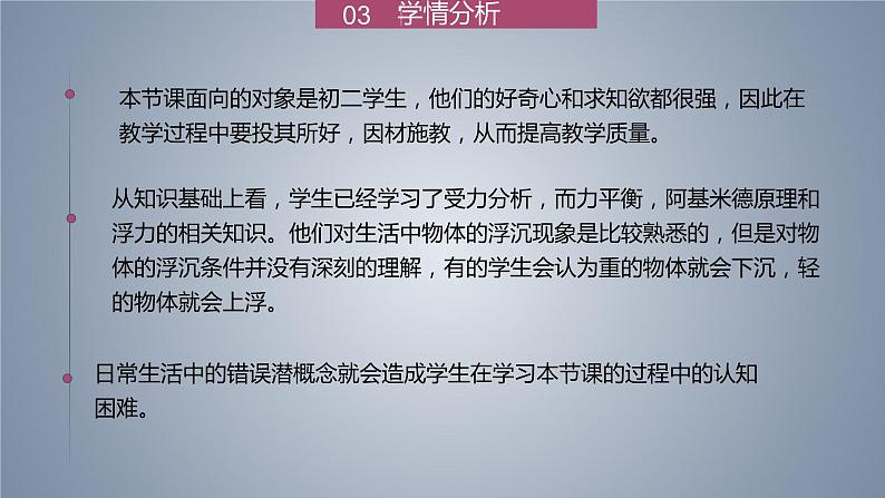 10.3 物体的浮沉条件及应用 实验说课课件0106