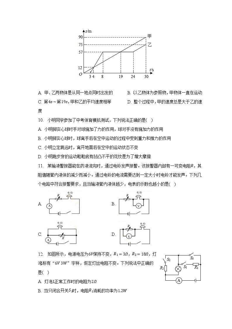 2023年江苏省宿迁市沭阳县中考物理第六次联考试卷（含解析）第3页