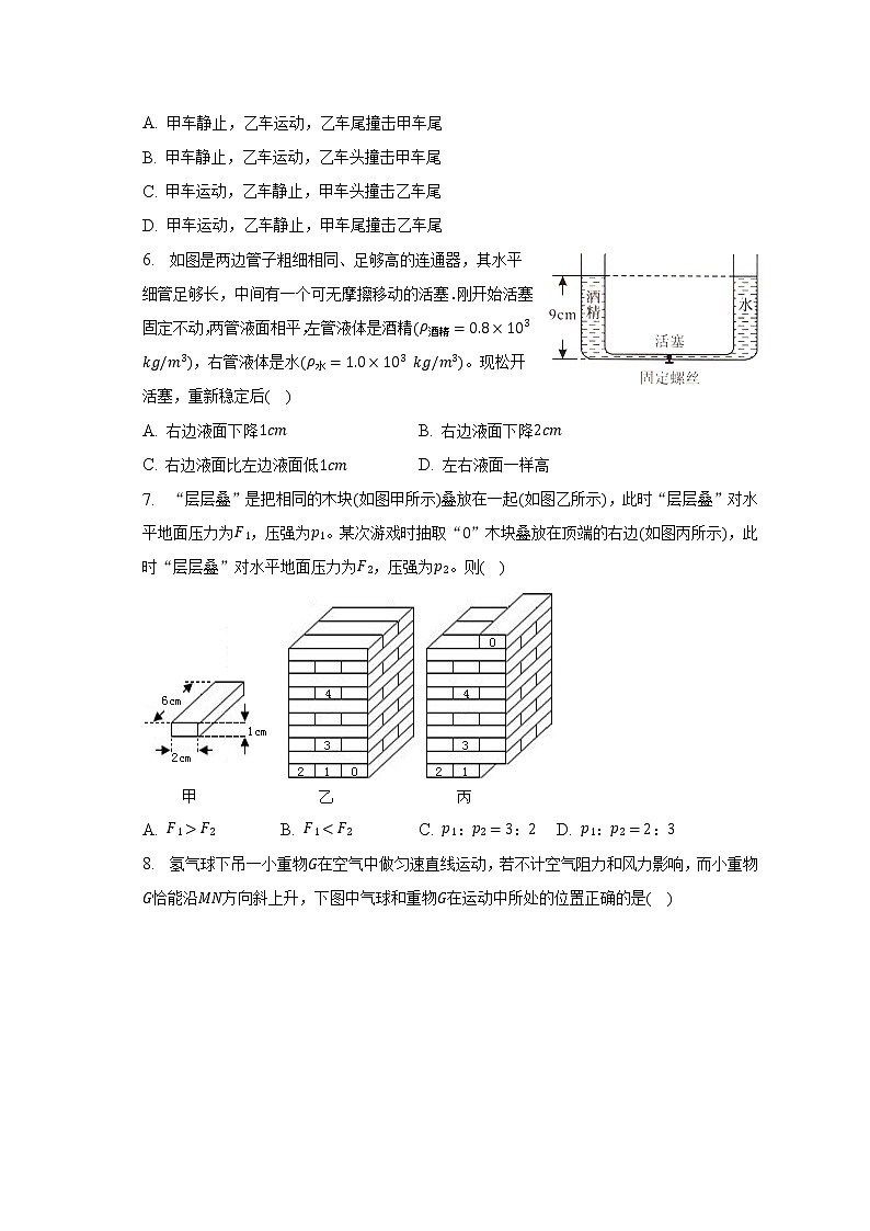 2022-2023学年安徽省安庆市桐城实验中学八年级（下）期中物理试卷（含解析）第2页
