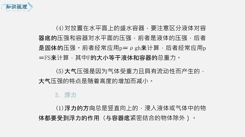 单元复习05 压强和浮力 【复习课件】——2022-2023学年人教版物理八年级下册单元综合复习05