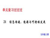 单元复习21信息传递  22能源与可持续发展【知识梳理】——2022-2023学年人教版物理九年级全册单元综合复习