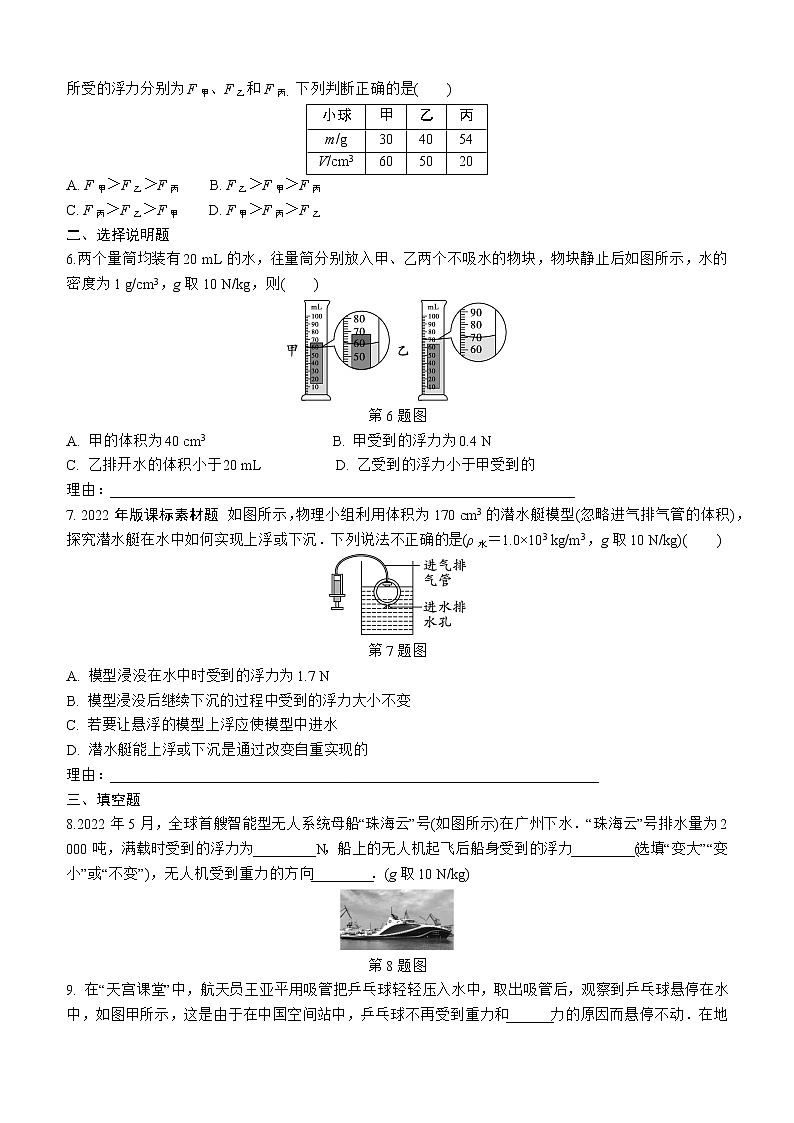 2023年中考物理复习浮力专项练习题第2页